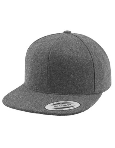 F-6689M-Melton Wool Snapback Cap